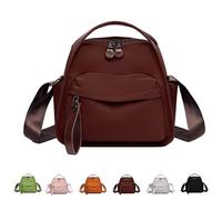 Women's Elegant Solid Color Shoulder Bag, Outdoor Shoulders Bags for Women 2025, Casual Front Pocket Handbag (reddish brown)
