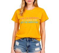 Womens Empowering Graphic tee I Wont Be Remembered As A Woman Who Kept Her Mouth Shut Short Sleeve Crew Neck Casual Cotton Top For Women