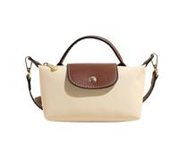 Women's Fashion Colorblock Mini Crossbody Bag Solid Color Square Purse with Adjustable Strap Elegant (Beige)