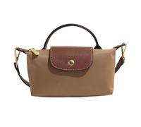 Women's Fashion Colorblock Mini Crossbody Bag Solid Color Square Purse with Adjustable Strap Elegant (Khaki)
