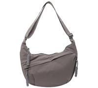 Women's Fashion Plain Color Nylon Crossbody Bag, Nylon Crossbody Hobo Bag, Large Capacity Crescent Bag (Grey)