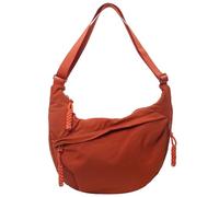 Women's Fashion Plain Color Nylon Crossbody Bag, Nylon Crossbody Hobo Bag, Large Capacity Crescent Bag (Orange)