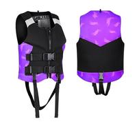 Women's Fashion Surfing Vest, Neoprene Floating Surfing Vest Buoyancy Aid for Kayaking Boating Paddle Sports Swimming Water Sports Fishing Canoeing Rafting Adventure(Purple,S)