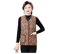Women's Fce Lined Loose Fit Thiened Vest Cardigan Outerwear Faionable Versatile SLE Autumn Winter Plus Size(Color5,6XL)