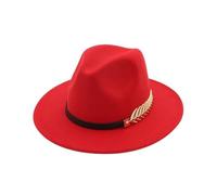 Womens Felt Bowler Boater Hat,Vintage Wide Brim Fedora Hats for Women,Ladies Flat Top Buckle Panama Floppy Hat Buckle Belt Fedoras Church Jazz Hat