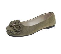 Women's Flat Shoes Spring Summer and Otomn Lightweight Suede Round Toe Shallow Mouth Soft Bottom Bow Single Shoes Daily Dating Commuting Large Size Ballet Shoe Botines Cuñas para con Tacón, Ag., 40 EU