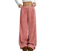 Women's Fleece Pajama Pants Soft Fluffy Sleepwear with Drawstring Waist for Cozy Nights & Lounge,cozy pajama bottoms (pink, S)