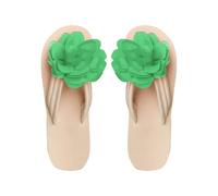 Womens Flip Flops Ladies Flower Open Toe Thong Slippers Slim Flats Beach Sliders Ladies Soft Beach Walking Thong Sandals Washable Lightweight Shoes for Shower Bathroom Pool Size 3.5-8