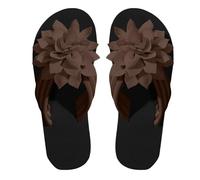 Women's Flower Platform Flip Flops Casual Dressy Wedge Sandals Womans Summer Platform Sandals Comfortable Flatform Arch Support Cushion Walking Outdoor Non Slip Rubber Soles Thong Sandals