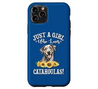 Womens Flowers Just A Girl Who Loves Catahoula Leopard Dogs Carcasa para iPhone 11 Pro