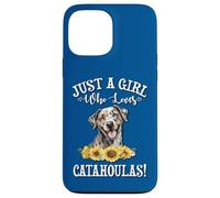 Womens Flowers Just A Girl Who Loves Catahoula Leopard Dogs Carcasa para iPhone 13 Pro MAX