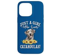 Womens Flowers Just A Girl Who Loves Catahoula Leopard Dogs Carcasa para iPhone 14 Pro MAX