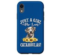 Womens Flowers Just A Girl Who Loves Catahoula Leopard Dogs Carcasa para iPhone XR