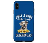 Womens Flowers Just A Girl Who Loves Catahoula Leopard Dogs Carcasa para iPhone XS MAX