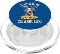 Womens Flowers Just A Girl Who Loves Catahoula Leopard Dogs PopSockets PopGrip para MagSafe