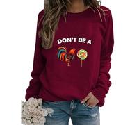 Womens Funny Chicken Graphic Sweatshirts I May Look Calm But In My Head Crew Neck Casual Long Sleeve Loose Pullovers