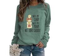 Womens Funny Chicken Graphic Sweatshirts I May Look Calm But In My Head Crew Neck Casual Long Sleeve Loose Pullovers