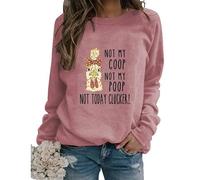 Womens Funny Chicken Graphic Sweatshirts I May Look Calm But In My Head Crew Neck Casual Long Sleeve Loose Pullovers