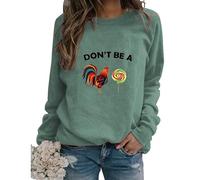 Womens Funny Chicken Graphic Sweatshirts I May Look Calm But In My Head Crew Neck Casual Long Sleeve Loose Pullovers
