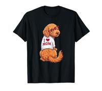 Womens Funny I Heart Mom Goldendoodle Doodle Dog Lover Camiseta