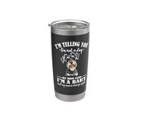 Womens Funny Mom Says I'm A Baby Miniature Schnauzer Lover Vaso térmico de acero inoxidable de doble pared