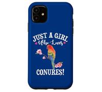 Womens Funny Watercolor Girl Who Loves Sun Conures Lover Carcasa para iPhone 11