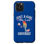 Womens Funny Watercolor Girl Who Loves Sun Conures Lover Carcasa para iPhone 11 Pro