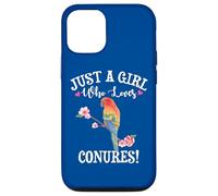 Womens Funny Watercolor Girl Who Loves Sun Conures Lover Carcasa para iPhone 12/12 Pro
