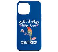 Womens Funny Watercolor Girl Who Loves Sun Conures Lover Carcasa para iPhone 13 Pro MAX