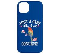 Womens Funny Watercolor Girl Who Loves Sun Conures Lover Carcasa para iPhone 14 Plus