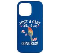 Womens Funny Watercolor Girl Who Loves Sun Conures Lover Carcasa para iPhone 14 Pro MAX