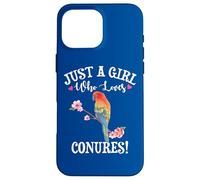 Womens Funny Watercolor Girl Who Loves Sun Conures Lover Carcasa para iPhone 16 Pro MAX