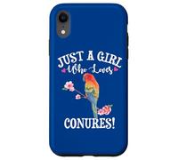Womens Funny Watercolor Girl Who Loves Sun Conures Lover Carcasa para iPhone XR