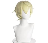Women's Game Genshin Impact Bennett Cosplay Wig Short Light Gold Heat Resistant Synthetic Hair Anime Wigs