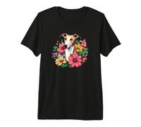 Womens Girl Retro Vintage Flower Italian Greyhound Dog Lover Camiseta Premium