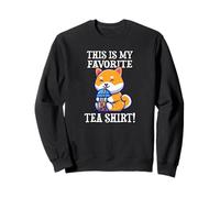 Womens Girls Bubble Boba Favorite Tea Shirt Kawaii Shiba Inu Sudadera