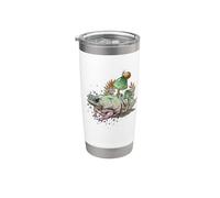 Womens Girls Cottagecore Magical Frog Toad Snail Goblincore Vaso térmico de acero inoxidable de doble pared
