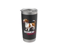 Womens Girls Funny Brown Piebald Dachshund Mama Mom Lover Vaso térmico de acero inoxidable de doble pared
