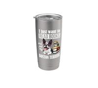 Womens Girls Funny I Heart Mom French Bulldog Lover Vaso térmico de acero inoxidable de doble pared
