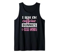 Womens Girls I Run On Bunnies & Caffeine Bunny Lover Camiseta sin Mangas