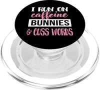 Womens Girls I Run On Bunnies & Caffeine Bunny Lover PopSockets PopGrip para MagSafe