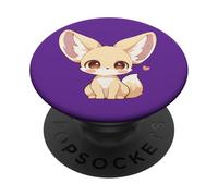 Womens Girls Kids Anime Chibi Kawaii Fennec Fox Lover PopSockets PopGrip Adhesivo