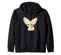 Womens Girls Kids Anime Chibi Kawaii Fennec Fox Lover Sudadera con Capucha