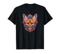 Womens Girls Kids Colorful Mandala Fennec Fox Lover Camiseta