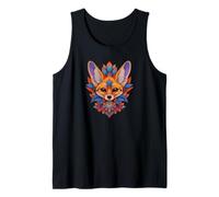 Womens Girls Kids Colorful Mandala Fennec Fox Lover Camiseta sin Mangas