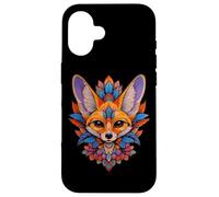 Womens Girls Kids Colorful Mandala Fennec Fox Lover Carcasa para iPhone 16