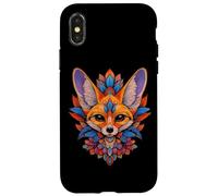 Womens Girls Kids Colorful Mandala Fennec Fox Lover Carcasa para iPhone X/XS