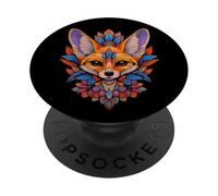 Womens Girls Kids Colorful Mandala Fennec Fox Lover PopSockets PopGrip Adhesivo