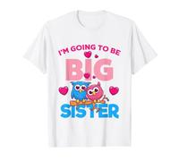 Women's Girls Kids Cool I'm Going To Be A Big Sister Graphic Camiseta gráfica económica, Hombre, Blanco, L