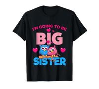 Women's Girls Kids Cool I'm Going To Be A Big Sister Graphic Camiseta gráfica económica, Hombre, Negro, M